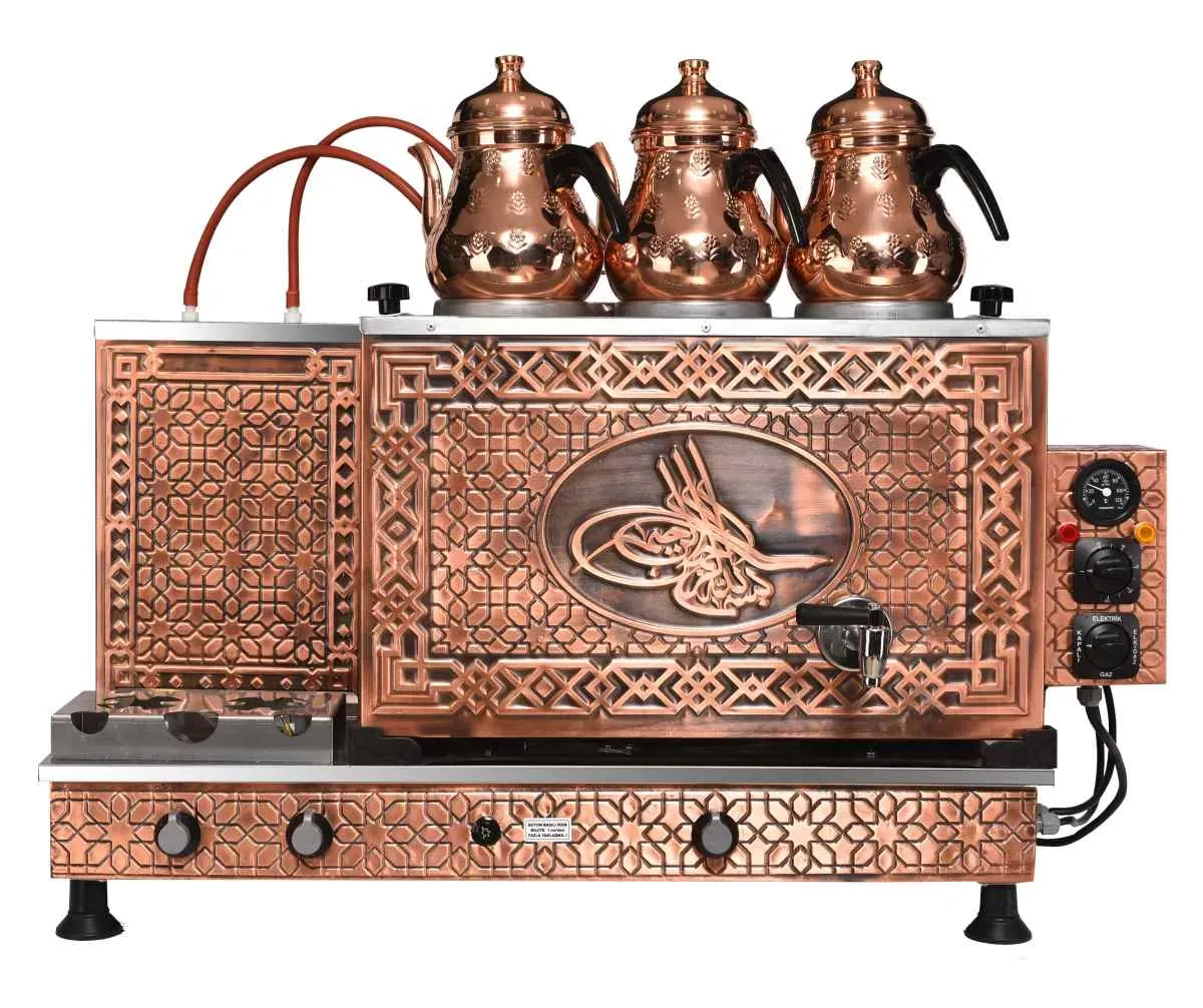 Bakır İşlemeli Full Otomatik Çay Kazanları