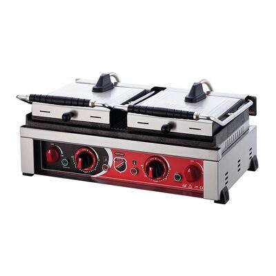 SilverInox Style Çift Kapaklı Hamburger Makinesi, 20 Dilim, Elektrikli