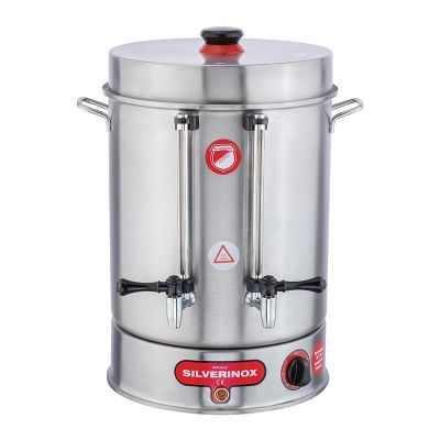 SilverInox Çay Makinesi, Çevirmeli Metal Musluklu, 250 Bardak Kapasiteli, 23 L