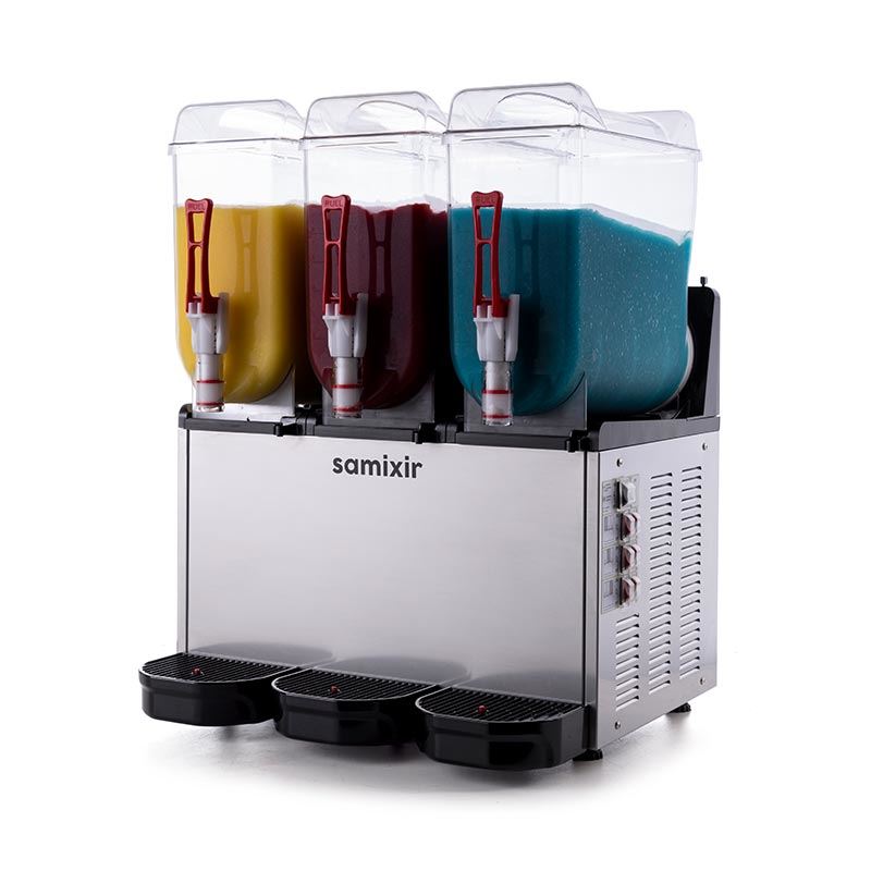Samixir Ice Slush Triple Fruit Juice Dispenser, 12+12+12 Lt