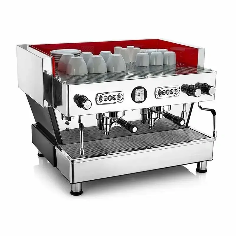 Brawi V EL Tam Otomatik Espresso Kahve Makinesi,Kırmızı, 2 Grup