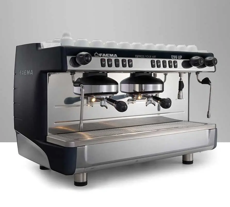Faema E98 Up Tall Cup Full Otomatik Espresso Kahve Makinesi, 2 Gruplu, Siyah