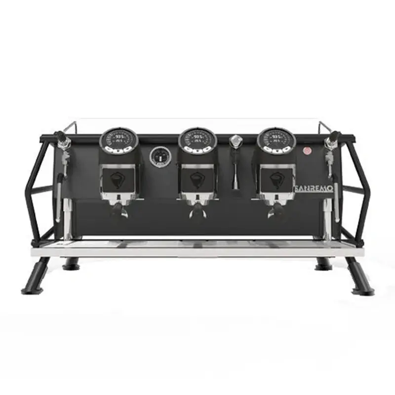 Sanremo Racer Naked Multiboiler Tam Otomatik Espresso Kahve Makinesi, 3 Gruplu, Siyah