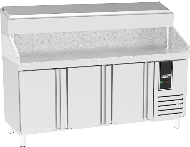 Pizza & Salad Preparation Refrigerator with Granite Top