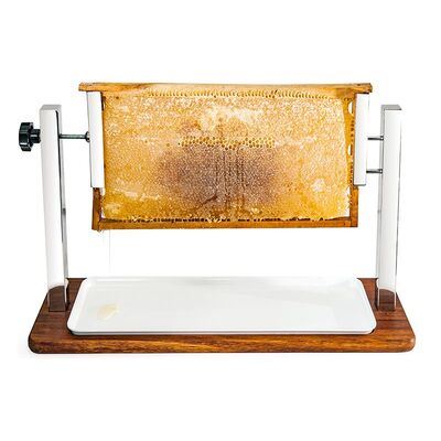 Biradlı İreko Petek Bal Standı, Ahşap Tabanlı, 62x22x36 cm