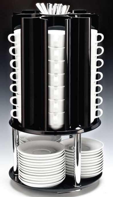 Polycarbonat Revoling Cup, Plate, Spoon Stand