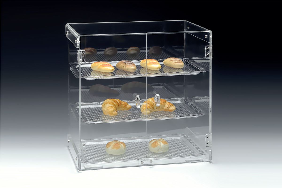 Display Stand With Polycarbonate Tray