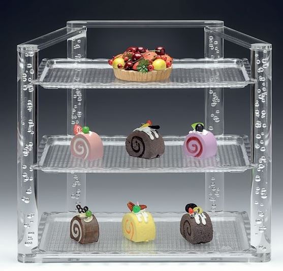 Display Stand With Polycarbonate Tray