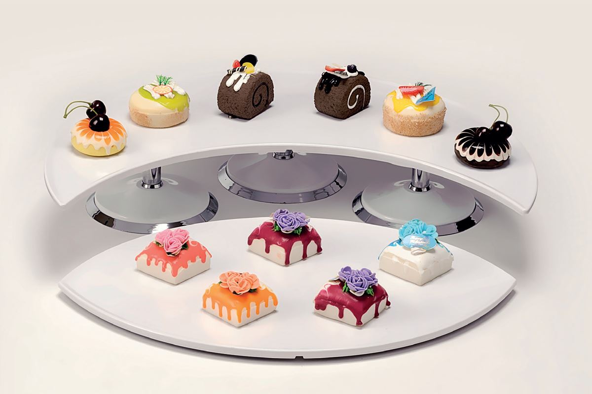 Display Stand With Melamine Tray