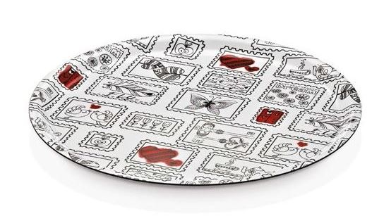 Postcard-Decorated Laminated Trays