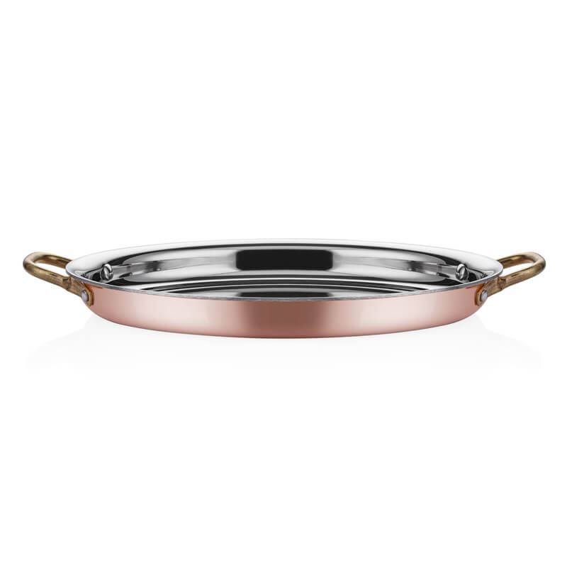 MM Copper Oval Low Omelette Pan